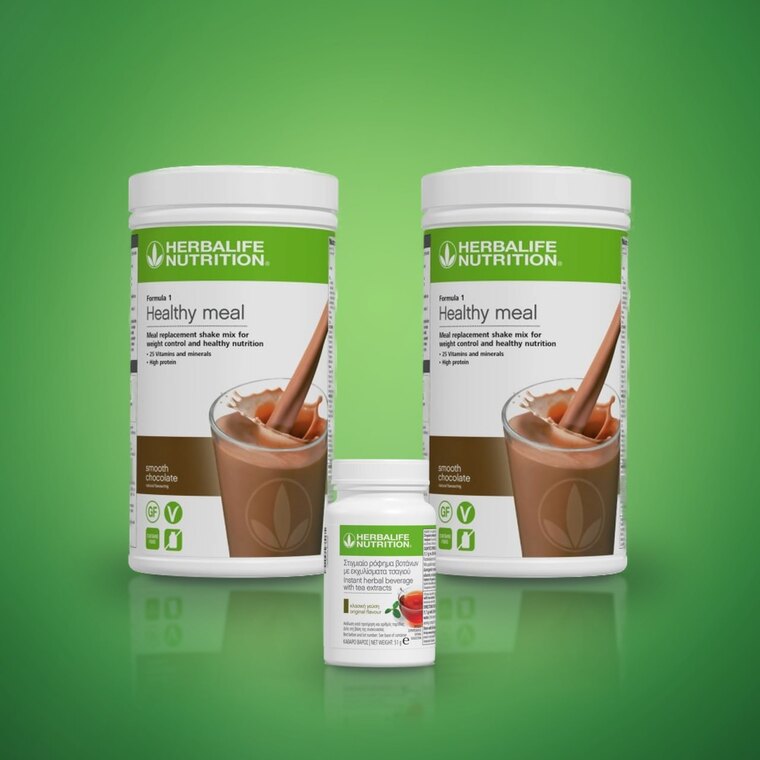 Basic Μήνα — 2 Herbalife Formula 1 και τσάι